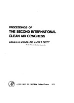 PROCEEDINGS OF THE SECOND INTERNATIONAL CLEAN AIR CONGRESS