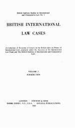 BRITISH INTERNATIONAL LAW CASES  VOLUME 3