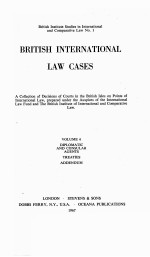 BRITISH INTERNATIONAL LAW CASES  VOLUME 6