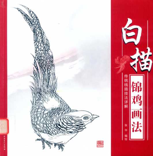 传统线描技法详解  白描锦鸡画法