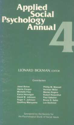 APPLIED SOCIAL PSYCHOLOGY ANNUAL 4