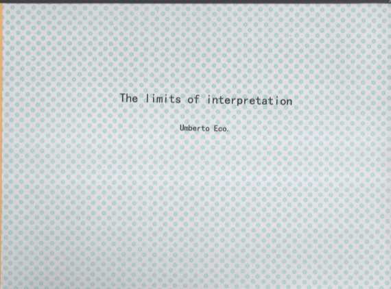 THE LIMITS OF INTERPRETATION
