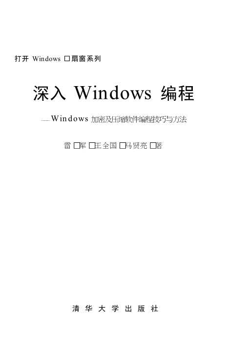 深入Windows编程：Windows加密及压缩软件编程技巧与