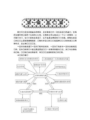 高中生物生物体的功能