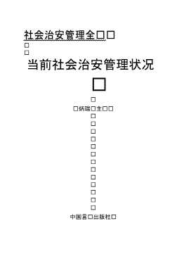 社会治安管理全书：当前社会治安管理状况