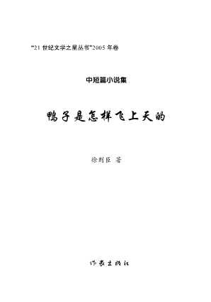鸭子是怎样飞上天的-徐则臣