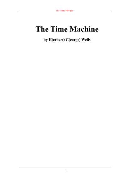 TheTimeMachine(时间机器)(二)-H(erbert)G(eorge)Wells(H·G·威尔斯)