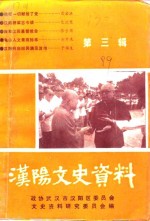 汉阳文史资料  第3辑