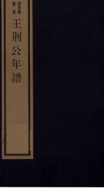 王荆公年谱  上