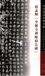 中岳嵩山名碑名帖  赵孟俯《少林封禅师裕公碑》