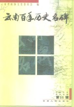 云南文史资料选辑  第55辑  云南百年历史名碑