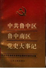 中共鲁中区鲁中南区党史大事记  1921-1950