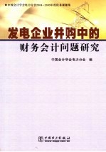 发电企业并购中的财务会计问题研究  中国会计学会电力分会2004-2005年度优秀课题集