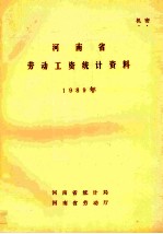 河南省劳动工资统计资料  1989年