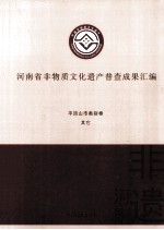 河南省非物质文化遗产普查成果汇编  平顶山市类别卷  其它