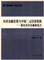 农村金融发展与中国二元经济转换  兼论农村金融新范式