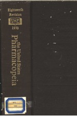 THE PHARMACOPEIA OF THE UNITED STATES OF AMERICA 1970