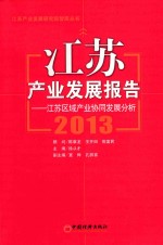江苏产业发展报告  2013  江苏区域产业协同发展分析
