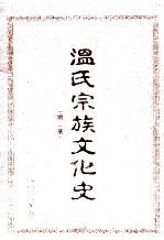 温氏宗族文化史  第3册