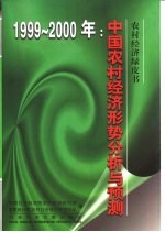 中国农村经济形势分析与预测  1999-2000年