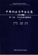 中国刑法学年会文集  2003年度  第2卷  刑法实务问题研究