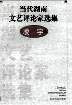 当代湖南文艺评论家选集  凌宇卷