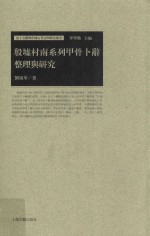 殷墟村南系列甲骨卜辞整理与研究