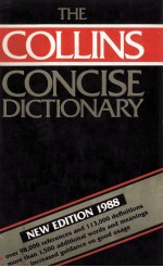 THE COLLINS CONCISE DICTIONARY OF THE ENGLISH LANGUAGE  SECOND EDITION