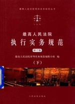 最高人民法院执行实务规范  修订版  下